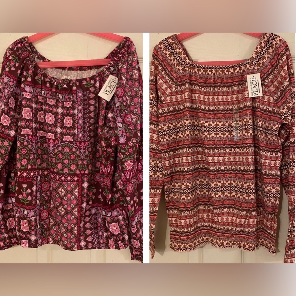 New- Two Children’s Place Girl’s Blouses 
Size  L10/12